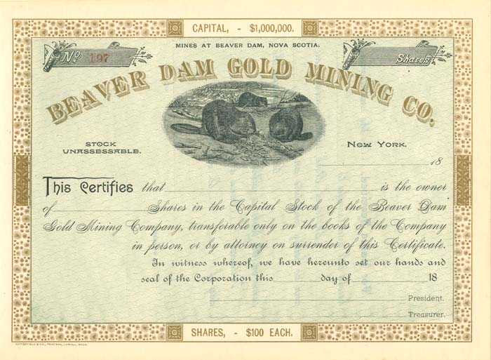 Beaver Dam Gold Mining Co.